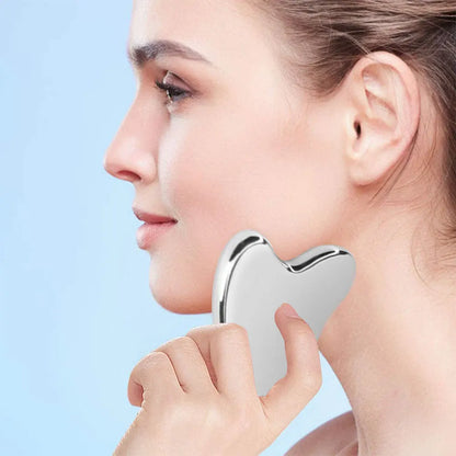 Stainless Steel Gua Sha Scraper – Face & Body Massager