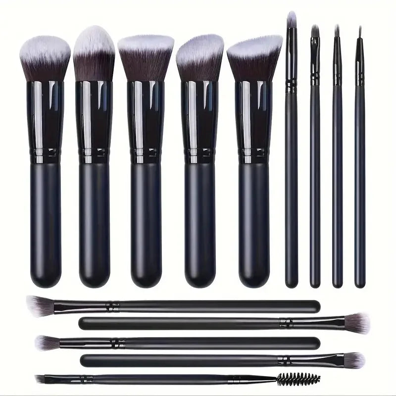 14-Piece Makeup Brush Set - Soft & Fluffy for Foundation, Blush, Powder & Eyeshadow