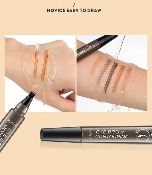 4-Point Microblade Eyebrow Pen – Waterproof, Long-Lasting Liquid Eyebrow Pencil for Women