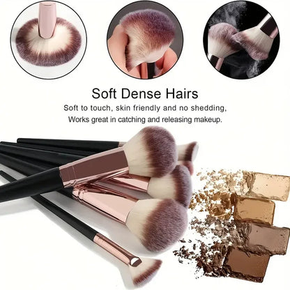 3-20PCS Makeup Brush Set - Soft & Fluffy for Eyeshadow, Foundation, Blush & Concealer