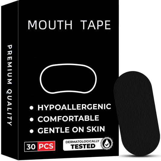 30Pcs Anti-Snoring Mouth Tape – Skin-Friendly, Breathable Cotton for Restful Sleep