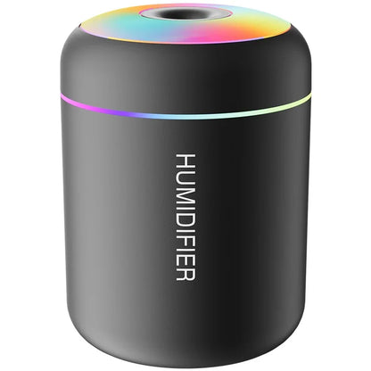 180ML Mini USB Air Humidifier – Aroma Diffuser with LED Lights for Car, Home, or Bedroom