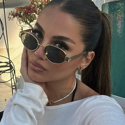 Retro Oval Sunglasses – UV400 Protection