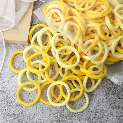 50Pcs Mixed Color Hair Ties - 4cm Elastic Ponytail Holders