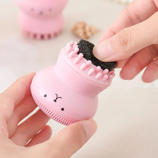 Mini Silicone Face Cleansing Brush – Deep Pore Exfoliator