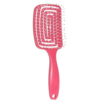 Elastic Massage Comb – Scalp Massager & Detangling Brush for Fast Blow-Drying