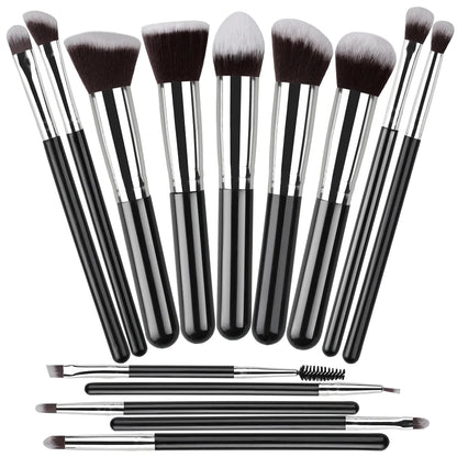 14/16-Piece Makeup Brush Set - Soft & Fluffy for Eye Shadow, Foundation, Blush & Concealer