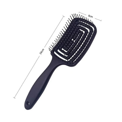Elastic Massage Comb – Scalp Massager & Detangling Brush for Fast Blow-Drying