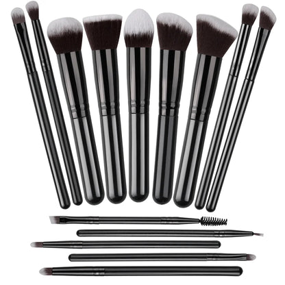 14/16-Piece Makeup Brush Set - Soft & Fluffy for Eye Shadow, Foundation, Blush & Concealer