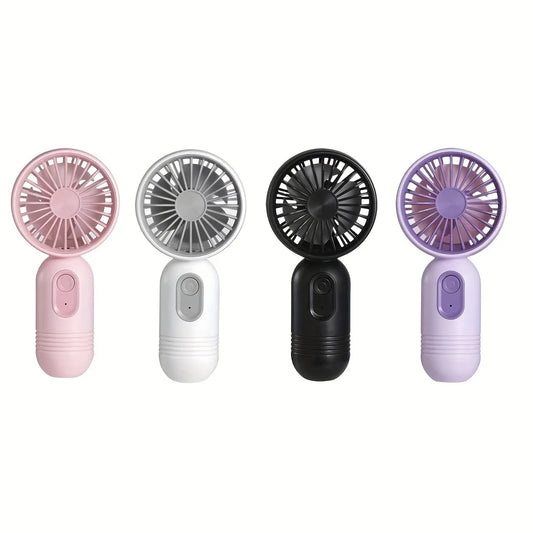Mini Portable Handheld Fan – USB Rechargeable, 3-Speed for Office & Travel