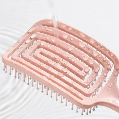 Elastic Massage Comb – Scalp Massager & Detangling Brush for Fast Blow-Drying
