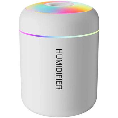 180ML Mini USB Air Humidifier – Aroma Diffuser with LED Lights for Car, Home, or Bedroom