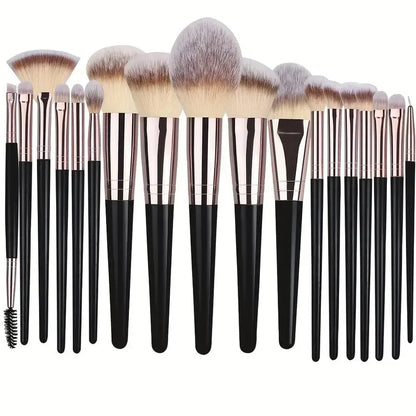 3-20PCS Makeup Brush Set - Soft & Fluffy for Eyeshadow, Foundation, Blush & Concealer