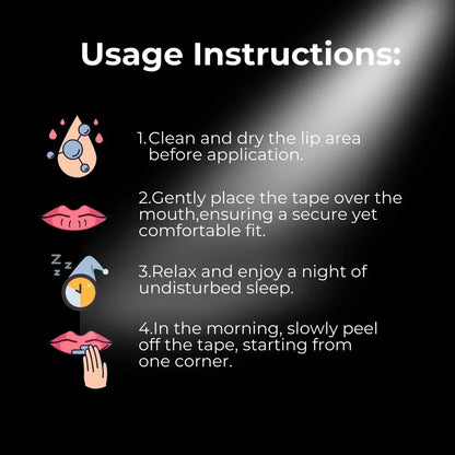 30Pcs Anti-Snoring Mouth Tape – Skin-Friendly, Breathable Cotton for Restful Sleep