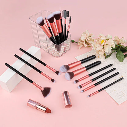 14/16-Piece Makeup Brush Set - Soft & Fluffy for Eye Shadow, Foundation, Blush & Concealer