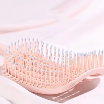 Elastic Massage Comb – Scalp Massager & Detangling Brush for Fast Blow-Drying