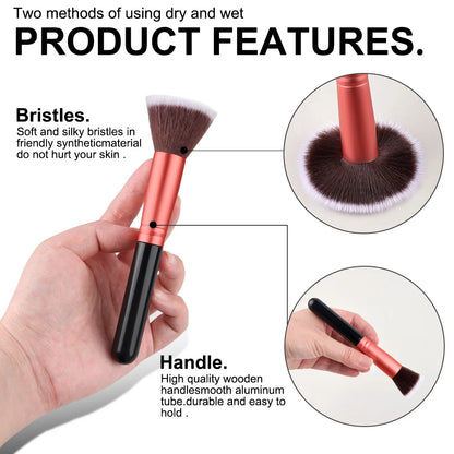 14/16-Piece Makeup Brush Set - Soft & Fluffy for Eye Shadow, Foundation, Blush & Concealer