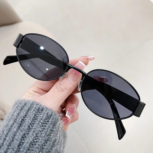 Retro Oval Sunglasses – UV400 Protection