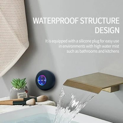 Portable Bluetooth Speaker – IPX4 Waterproof, Suction Cup Design, 3W Stereo Sound