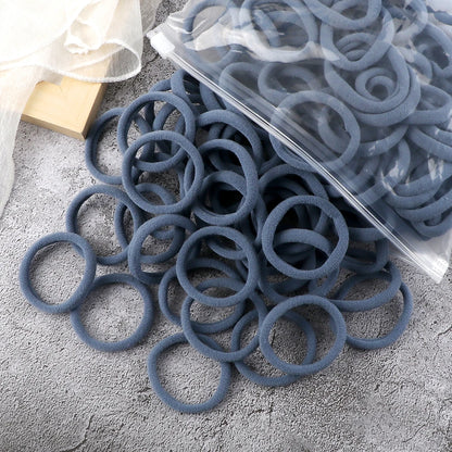 50Pcs Mixed Color Hair Ties - 4cm Elastic Ponytail Holders