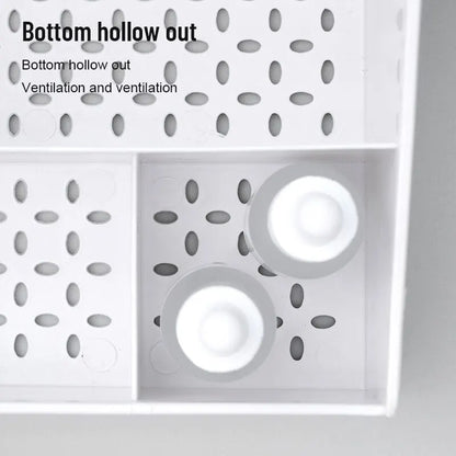 Makeup Storage Box - White Plastic Organizer